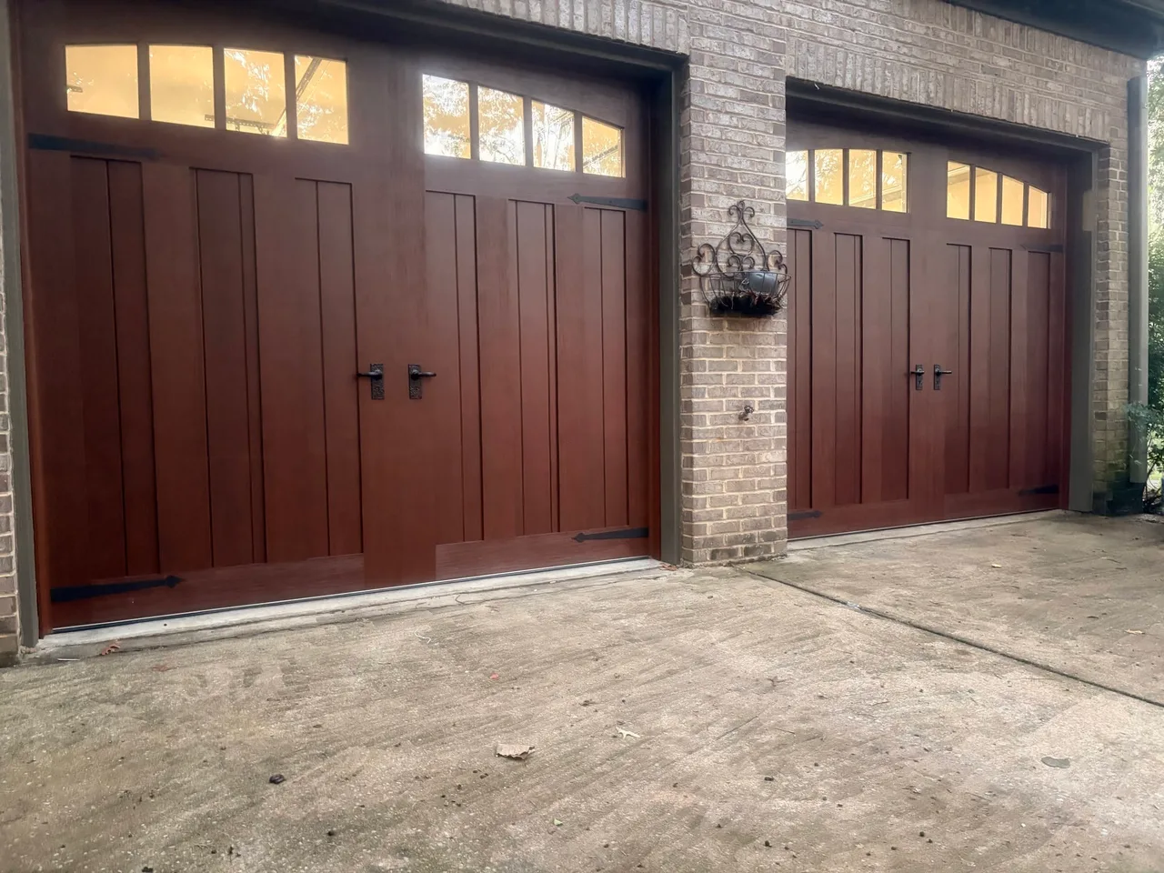 A pair of arched carriage doors